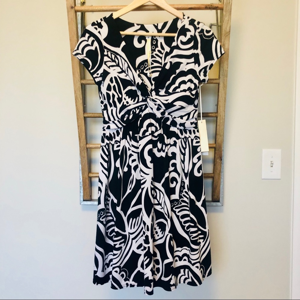 Uncle Frank Apparel Knot Front Cap Sleeve Dress